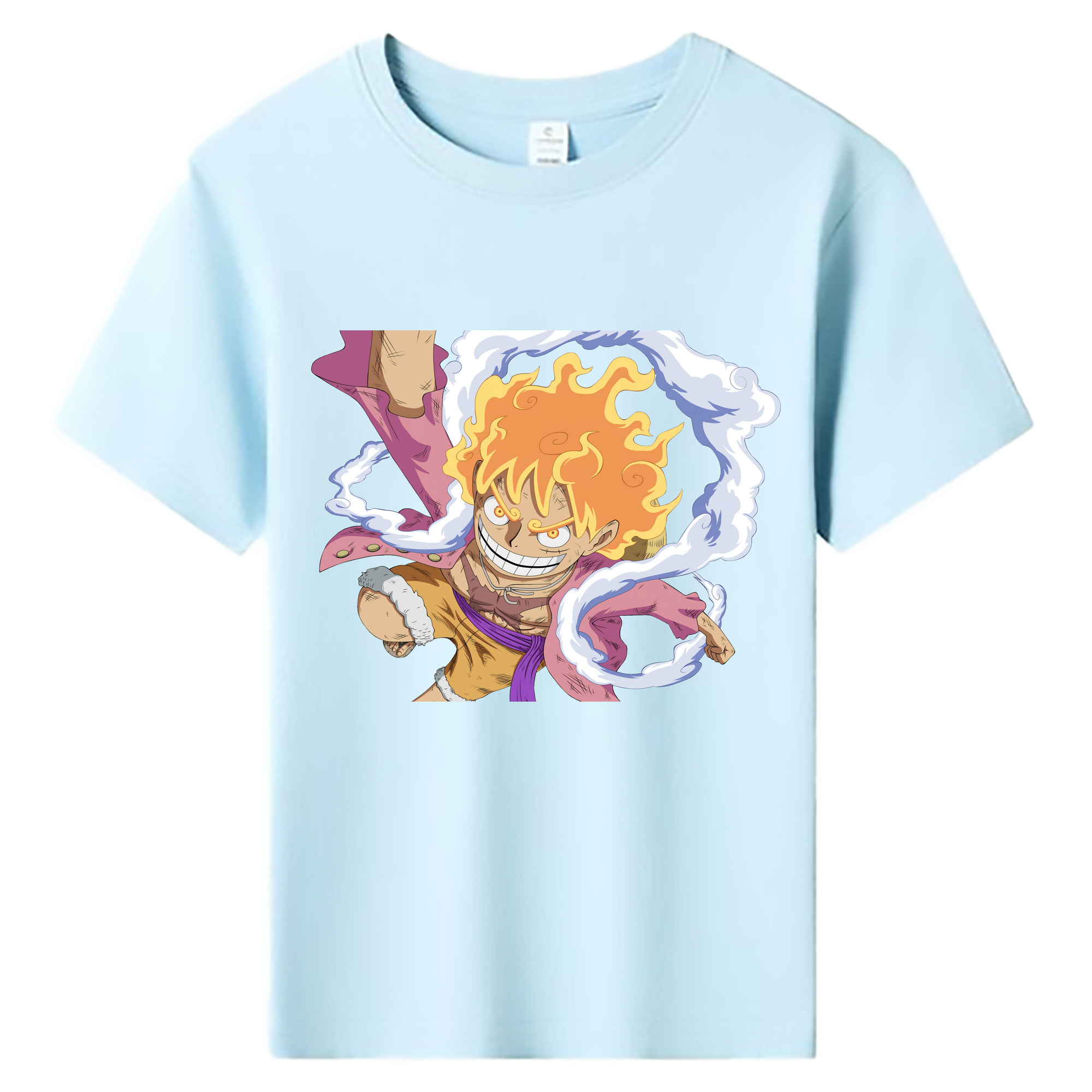 ワンピース モンキー・D・ルフィ ONE PIECE Monkey D. Luffy 綿100％キッズTシャツ（フロントプリント）